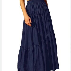 Chic Navy Maxi Skirt for Women